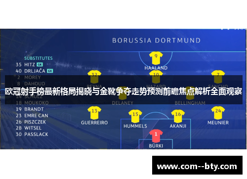 欧冠射手榜最新格局揭晓与金靴争夺走势预测前瞻焦点解析全面观察